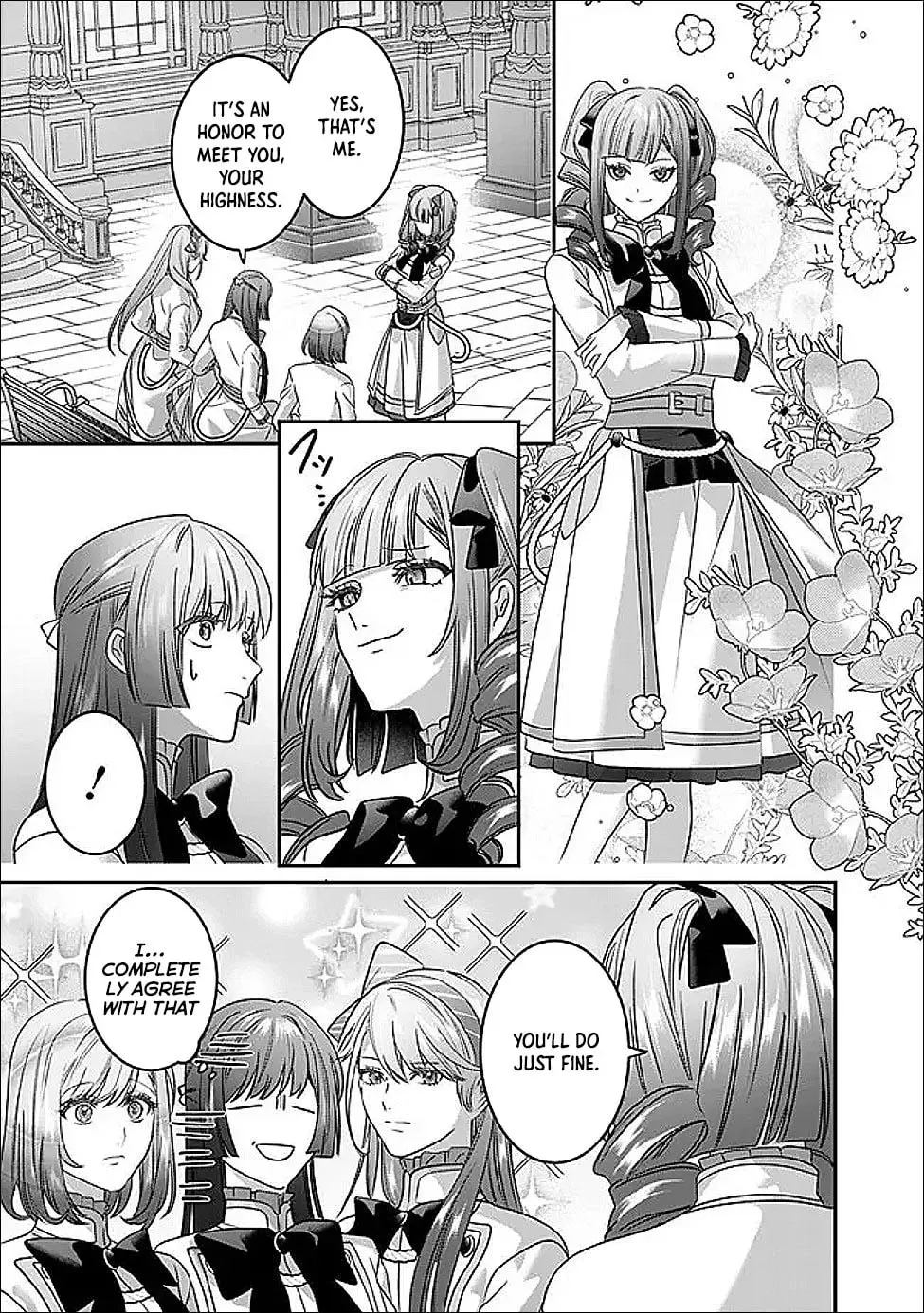 Mipurei no Otome Gēmu ni Tensei shita Heibon Reijō wa Seinaru Shishū no Ito o Sasu Bunssatsu-ban Chapter 15 - page 23