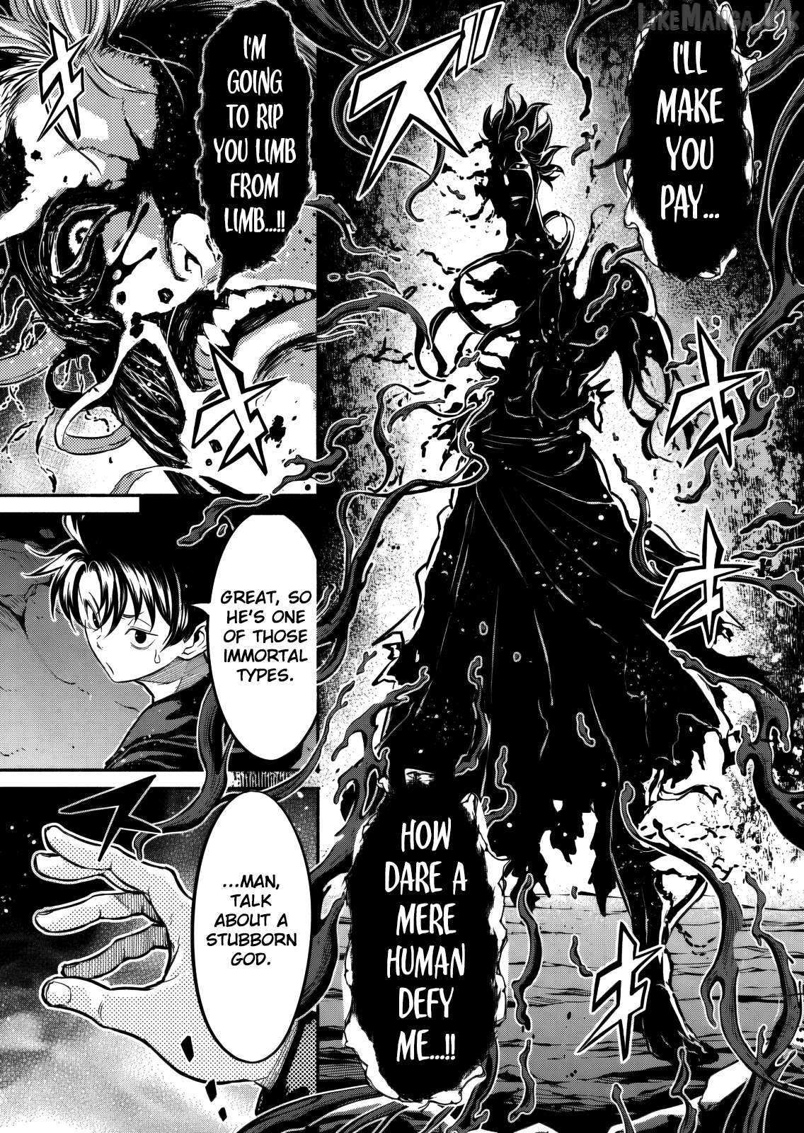 Isekai kara kikan shitara chikyuu mo kanari fantajiu deshita. Ato, makeheroin-domo kocchi minna. Chapter 13 - page 14