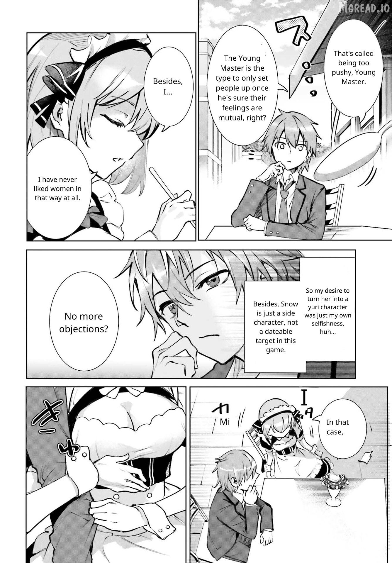 Danshi Kinsei Game Sekai de Ore ga Yarubeki Yuiitsu no Koto - Yuri no Ma ni Hasamaru Otoko to Shite Tensei shite shimaimashita Chapter 14 - page 7