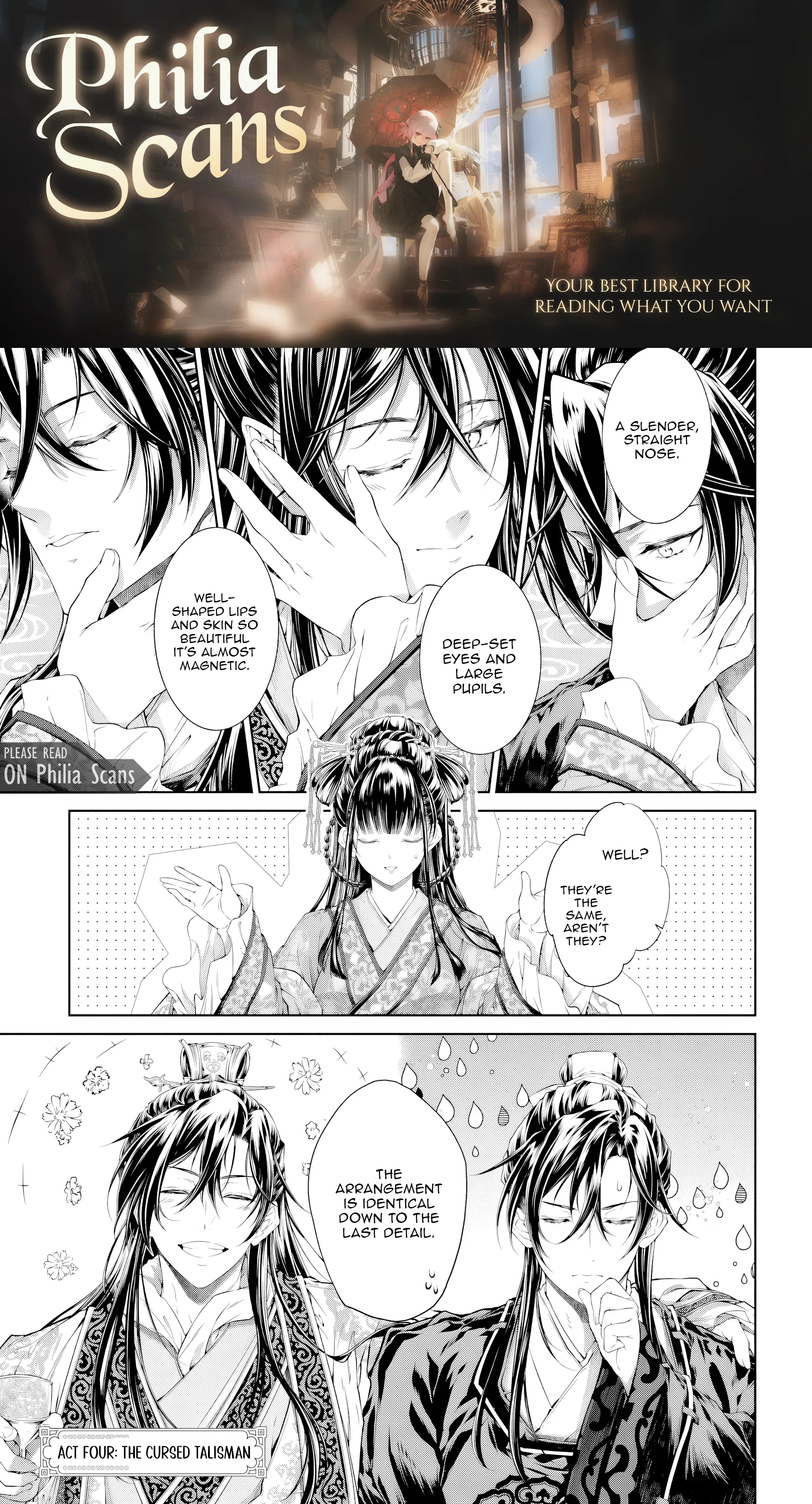 Moumoku no Orihime wa Koukyuu de Koutei to no Koi wo Tsumugu Chapter 4 - page 1