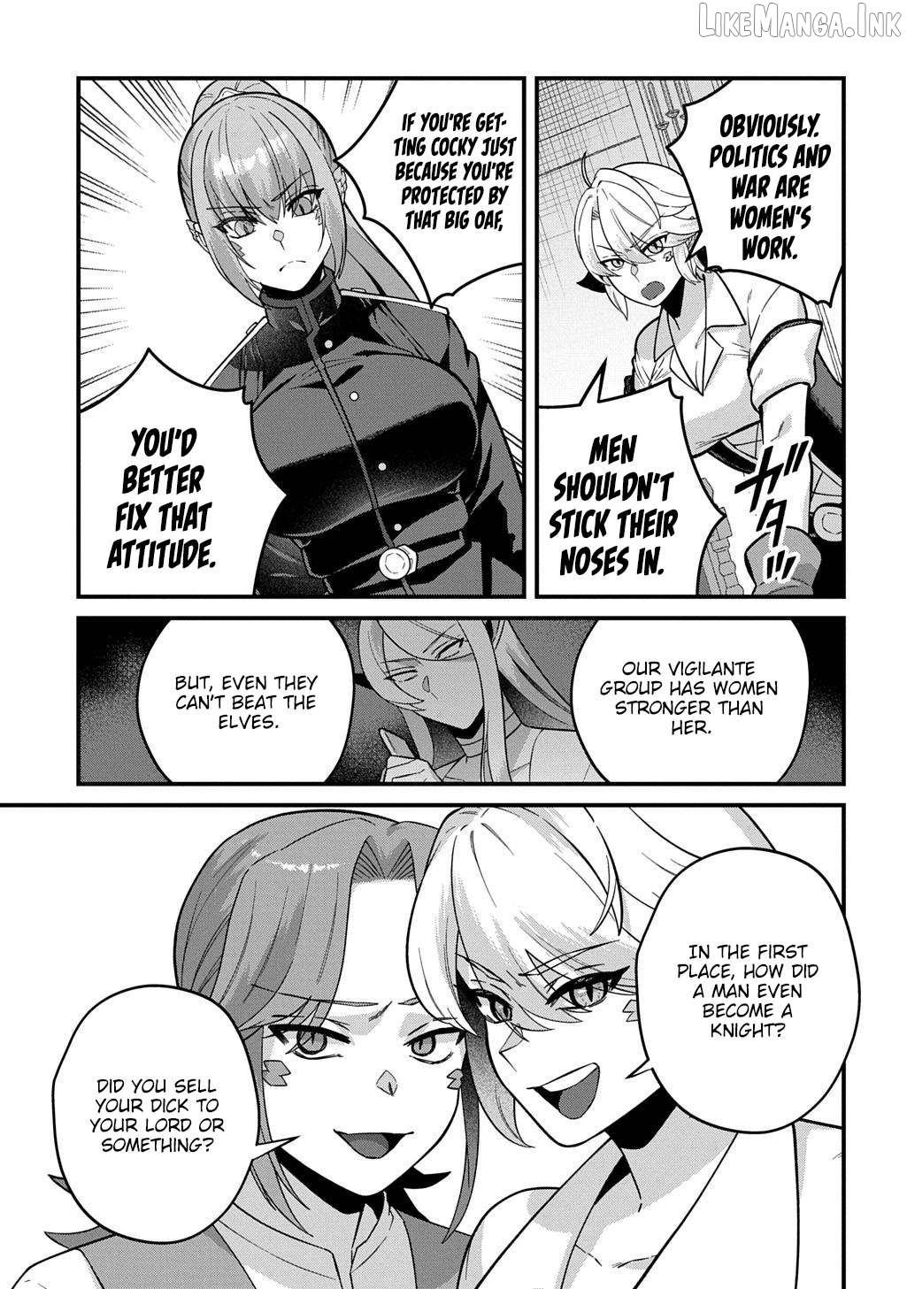 Teisou Gyakuten Sekai de Nariagari wo Mezashite Otoko Kishi ni Natta Boku wa, Yarimoku Onna-tachi ni Karada wo Neraware Makuru Chapter 4 - page 34