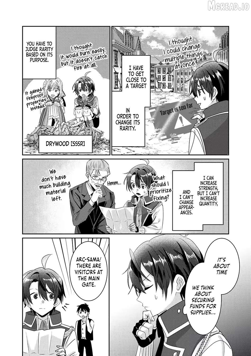 Territory Reformation of the [Rarity Changer] ~ Using a Skill That Turns Anything Into SSS-Rank, I Rebuild an Abandoned Land! Chapter 4 - page 21