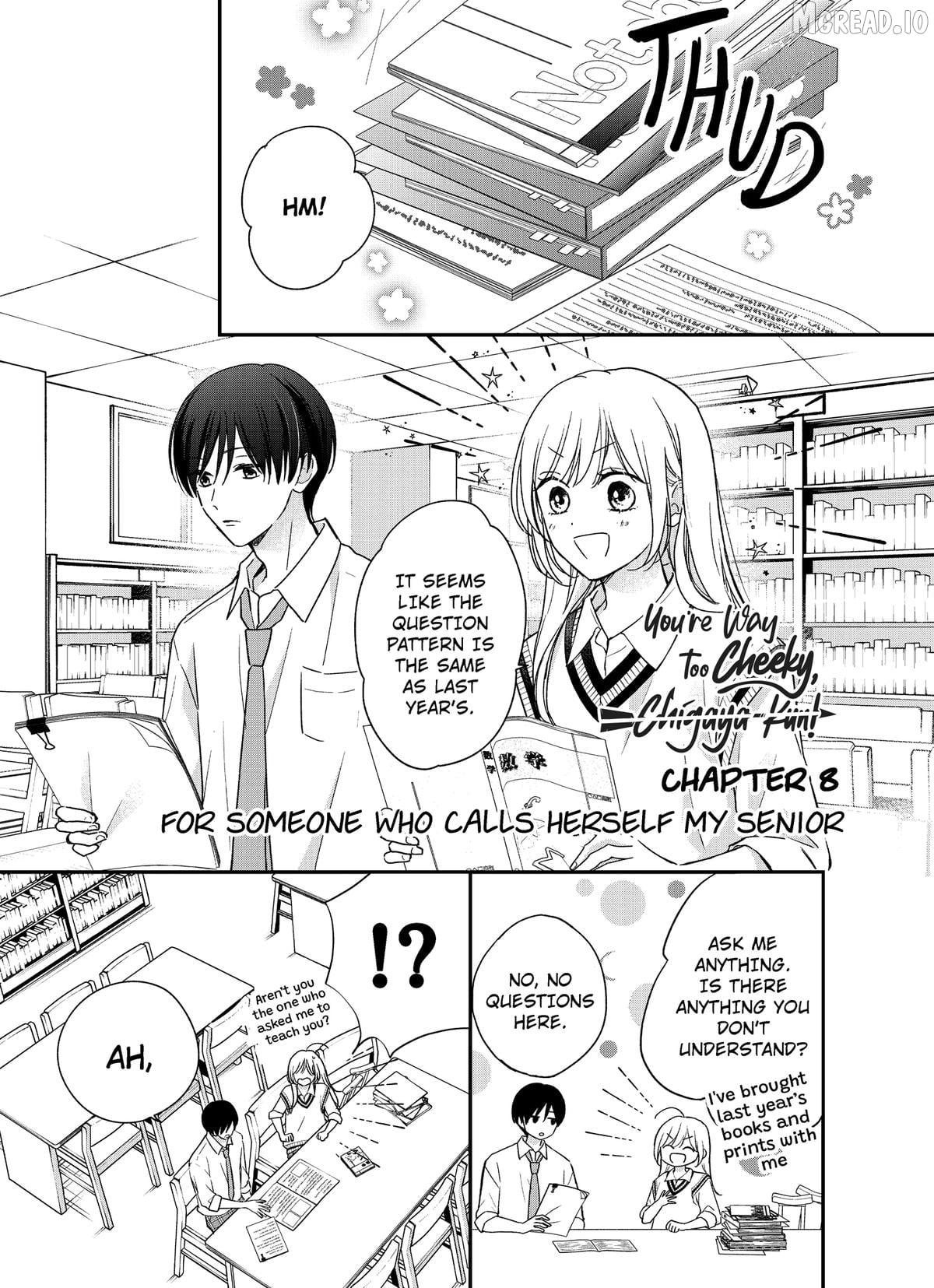 You're Way Too Cheeky, Chigaya-kun! Chapter 8 - page 1