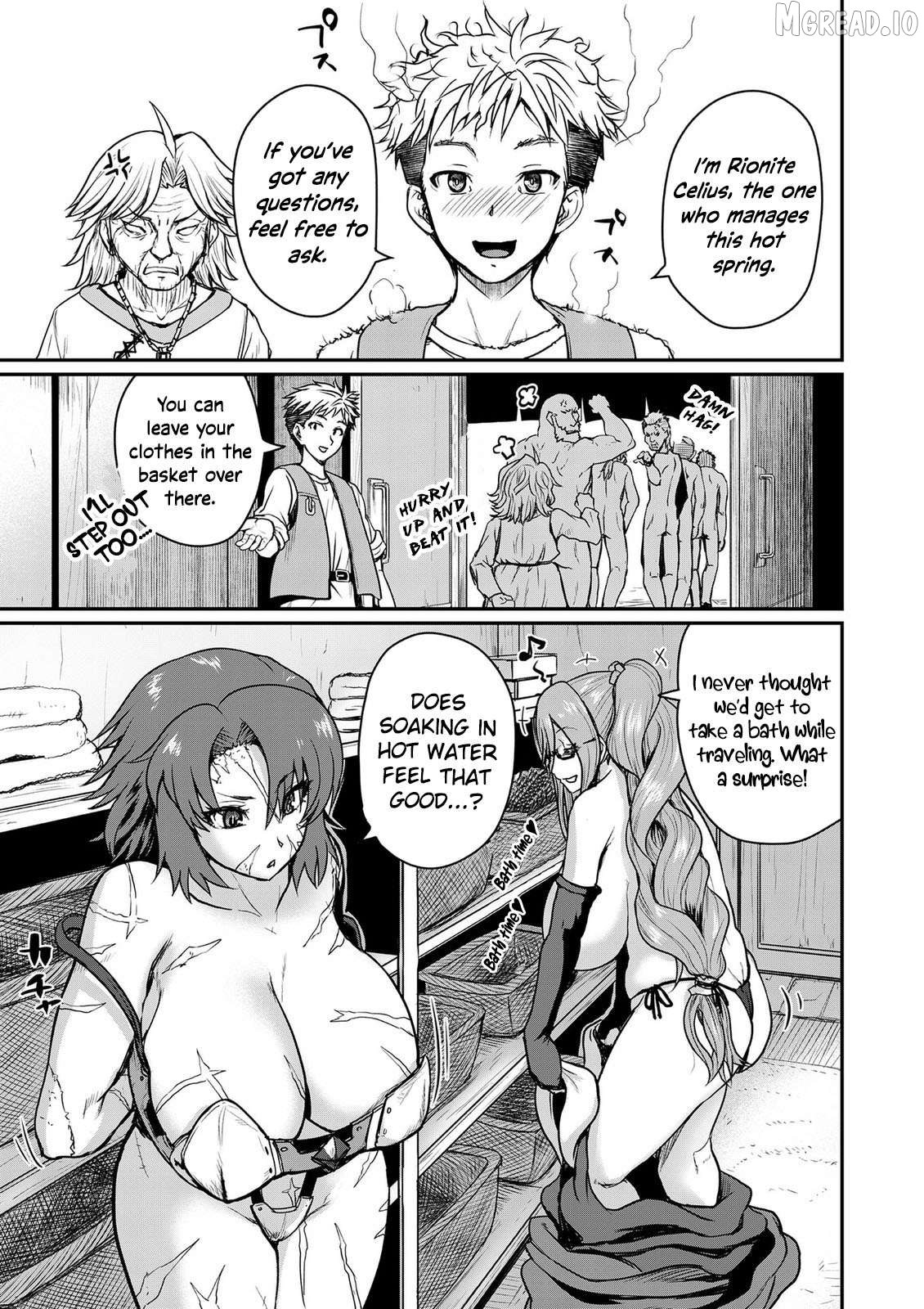 Henkyou no Ofuroya-san, Harem ni naru ~Yamaoku ni Arusabireta Onsen no Kounou ga Chiutosugite Onna Bouken-sha ni Daininkina Ken~ Chapter 1 - page 12