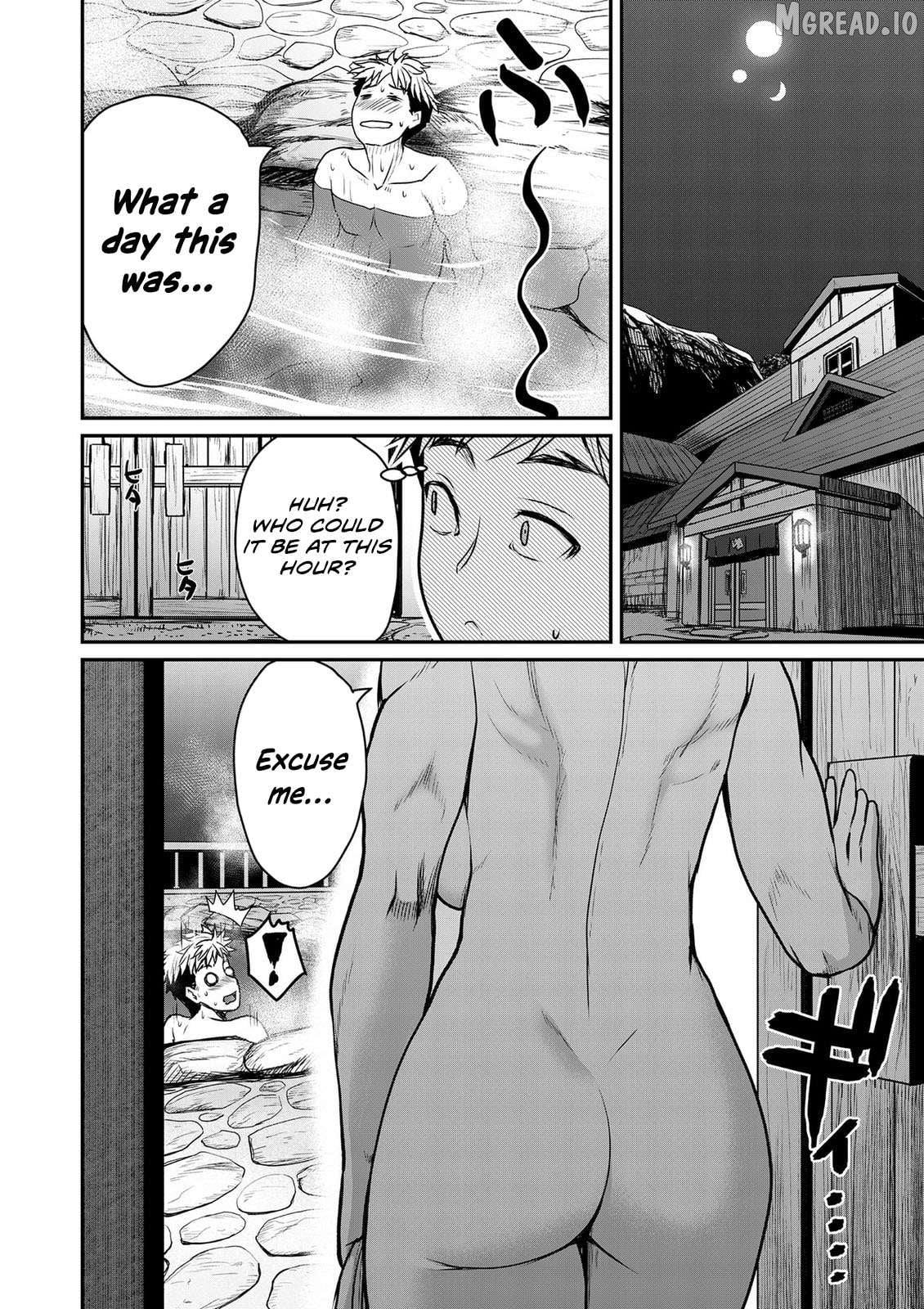 Henkyou no Ofuroya-san, Harem ni naru ~Yamaoku ni Arusabireta Onsen no Kounou ga Chiutosugite Onna Bouken-sha ni Daininkina Ken~ Chapter 3 - page 9