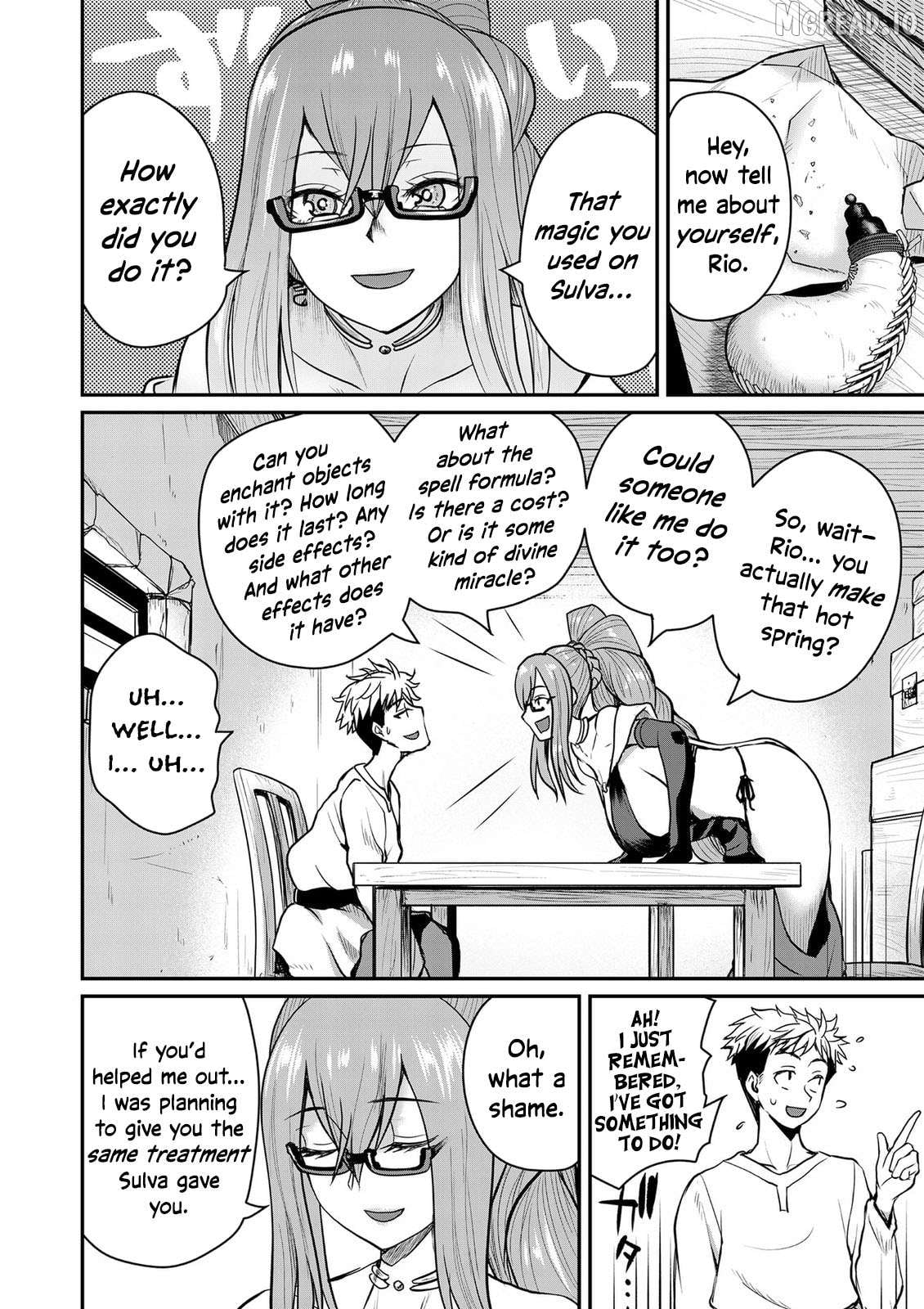 Henkyou no Ofuroya-san, Harem ni naru ~Yamaoku ni Arusabireta Onsen no Kounou ga Chiutosugite Onna Bouken-sha ni Daininkina Ken~ Chapter 4 - page 7