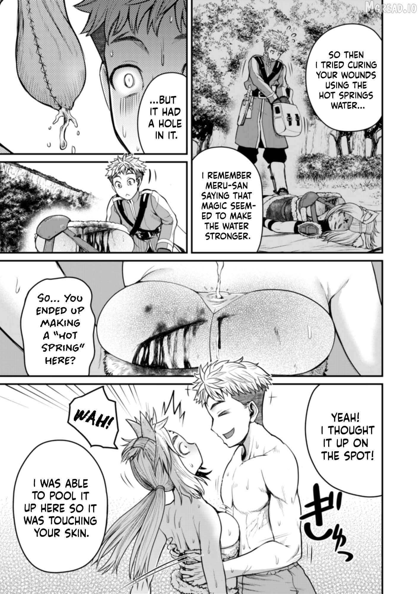 Henkyou no Ofuroya-san, Harem ni naru ~Yamaoku ni Arusabireta Onsen no Kounou ga Chiutosugite Onna Bouken-sha ni Daininkina Ken~ Chapter 7 - page 8