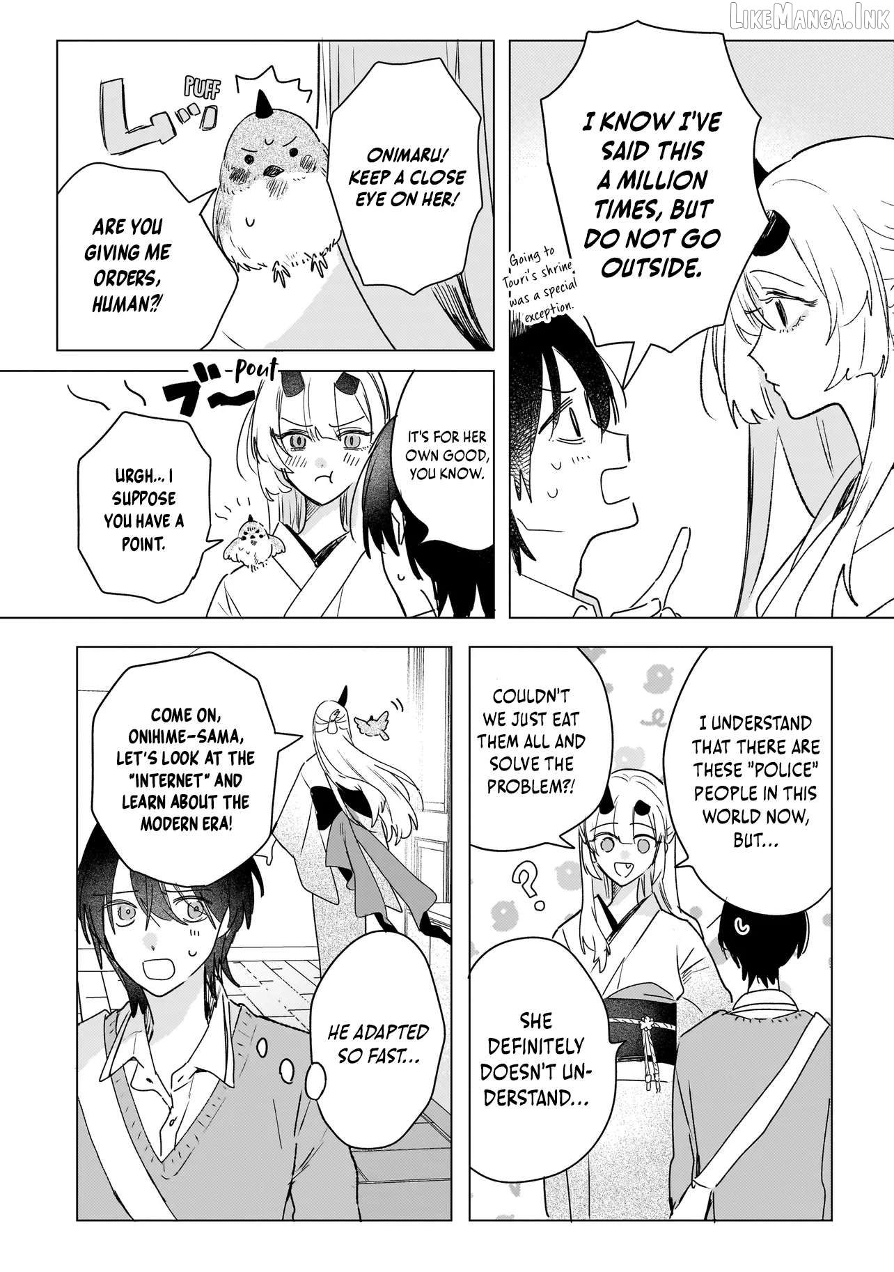 Onihime wa Uchi no Naka Chapter 3.1 - page 2