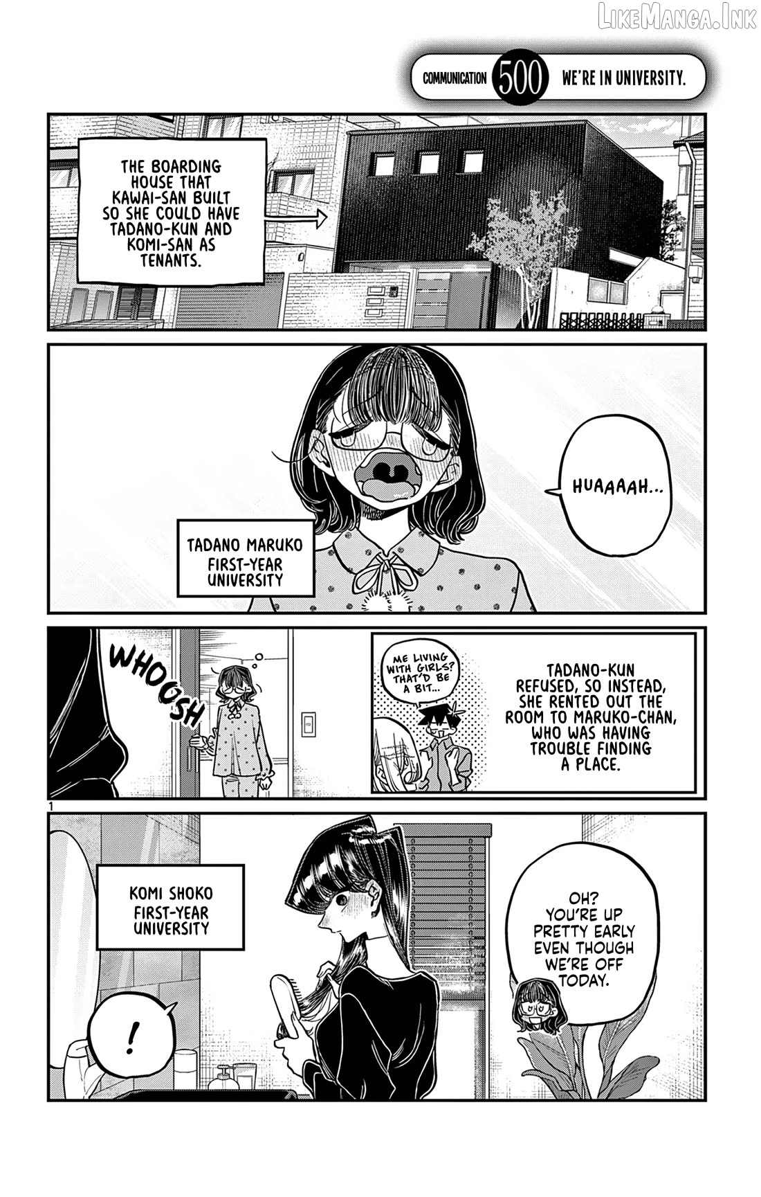 Komi-san wa Komyushou Desu Chapter 500 - page 1