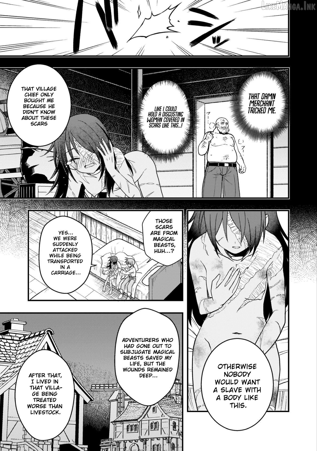 Inochiwake no Boukensha ~Fukou Shoujo wo Sukuttara Zenryoku de Suuhai Sareta node Sekinin Torazaru wo Enai~ Chapter 2 - page 4